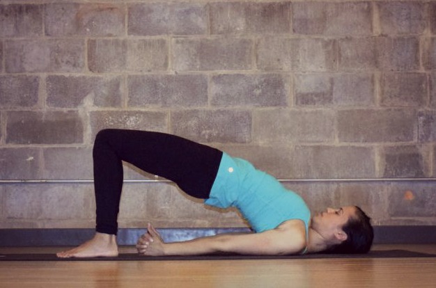 Restorative Yoga - bridge pose - Argentina Rosado Yoga