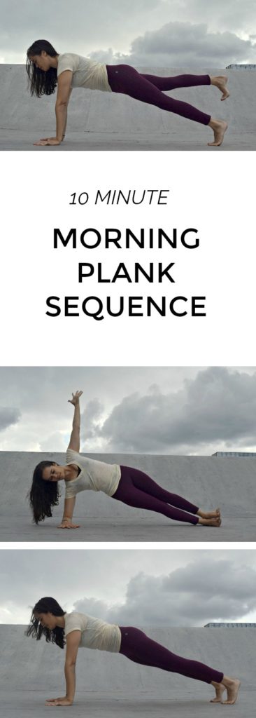 10-minute morning yoga plank sequence -