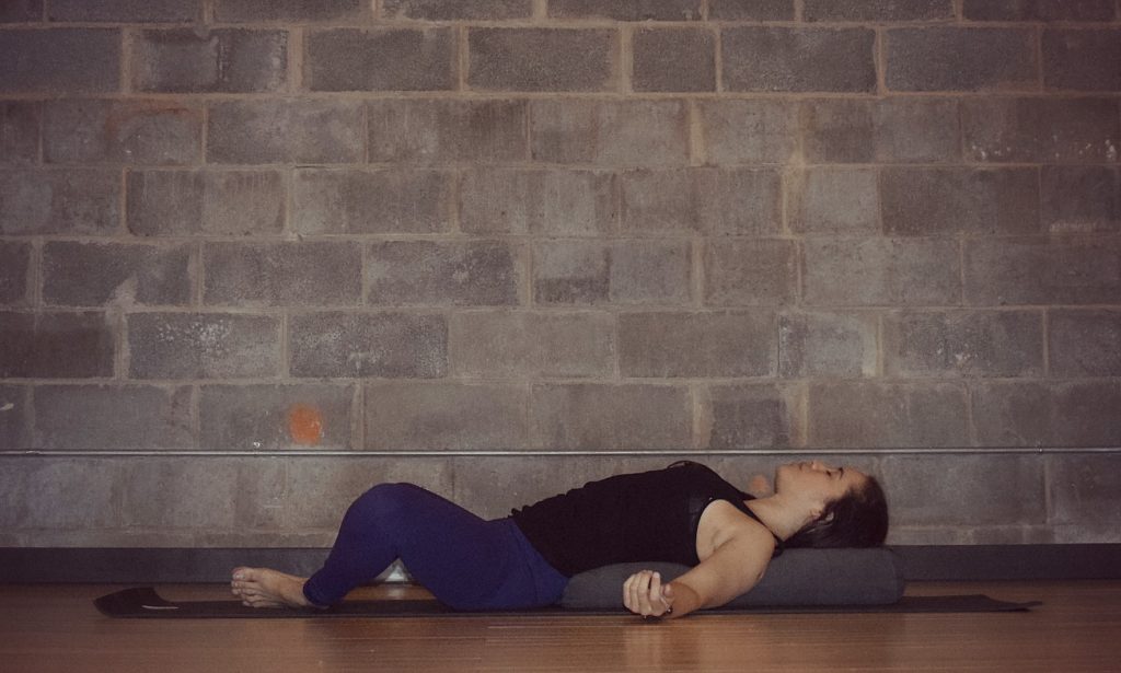 Restorative yoga for stress relief - Fish Pose