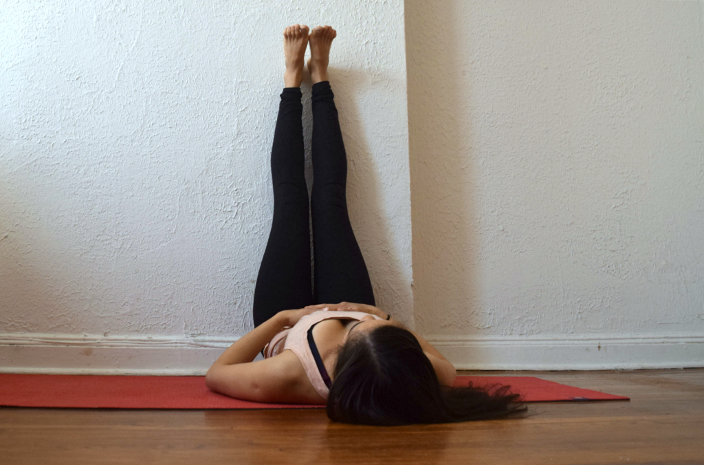 Yoga poses for anxiety - legs up the wall - viparita karani